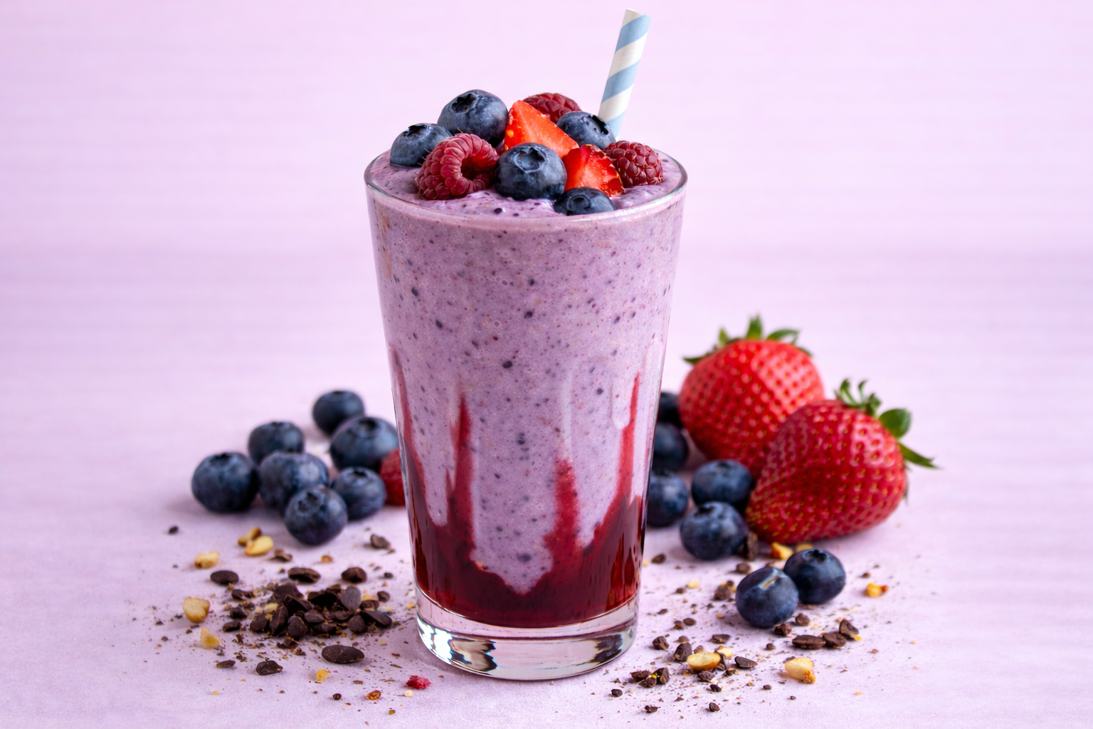 Vanilla Blueberry Swirl Shake 